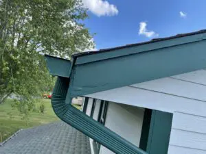 Seamless gutter installation on a Delafield, WI residence by Adonis Roofing